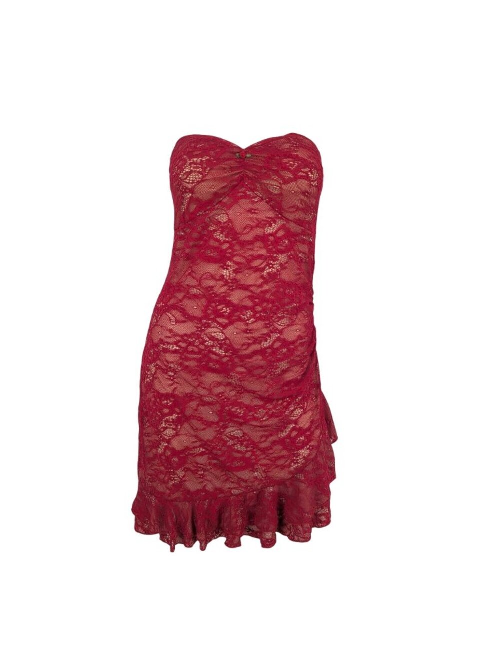 Princess Polly Floral Lace Strapless Mini Dress Coquette Milkmaid Party Size 10